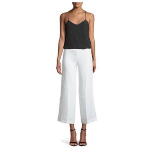 Theory Terran B Croppped Linen Wide- Leg pants